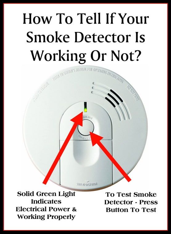 Zeleno svjetlo koje se prikazuje na detektoru dima