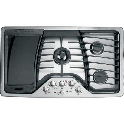 Pròifil GE PGP986SETSS Sreath 36 'Cooktop Gas Togte - Stàilinn