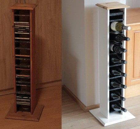 Pārveidots un no jauna izgudrots CD Rack To Wine Rack_12
