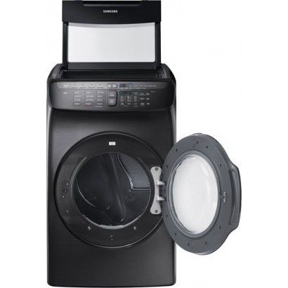 Samsung DVE55M9600V 27 pi 7,5 pi3 Sécheuse électrique FlexDry, vapeur, acier inoxydable noir