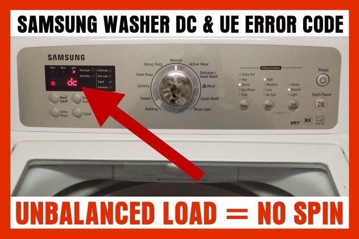 Samsung vaskemaskine DC fejlkode