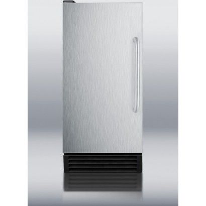 Summit BIM44GADA 15 'Clear Ice Maker, þyngdarafl - ryðfríu stáli, NSF vottað
