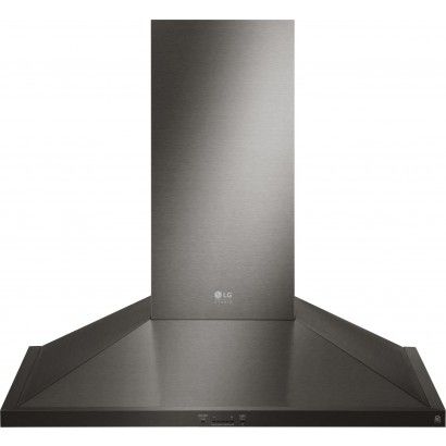 LG Studio LSHD3689BD 36 'seinäasennettava savupiippu, 600 CFM - musta ruostumaton teräs