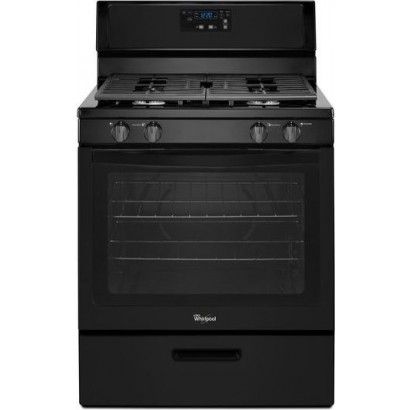 Whirlpool WFG320M0BB 30 'Qaz Aralığı, Broyler Çekmece - Qara