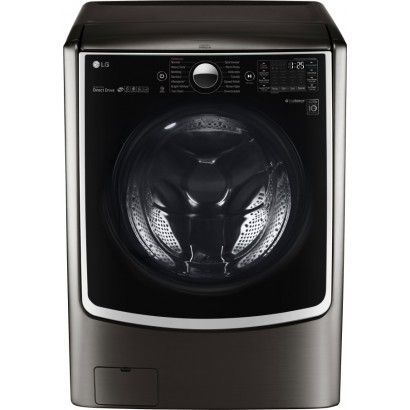 LG WM5005HKA 27 '4,5 cu. ft. Front Load Washer, Steam - Svart rustfritt stål